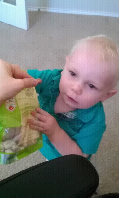 He is addicted to pistachios.