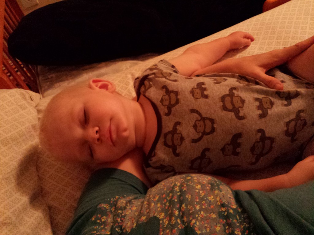 He's my little deep sleeper.  Such a snuggly man!