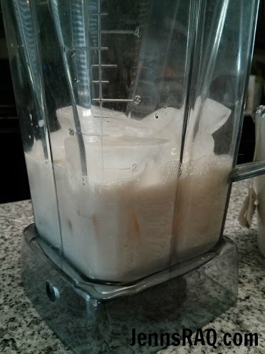 Ice and Milk for a homemade Chai Frappuccino