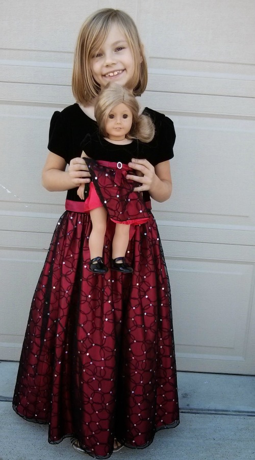 Grace on her way to the American Girl Doll Store