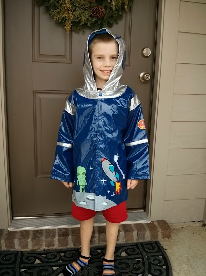 kidorable space hero rain coat