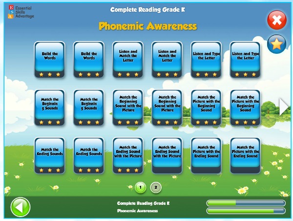 essential skills advantage complete reading phonemic awareness menu