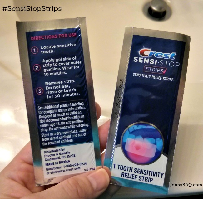 Crest Sensi-Stop Strips Packaging