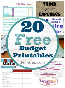 20 Free Budget Printables - Real And Quirky