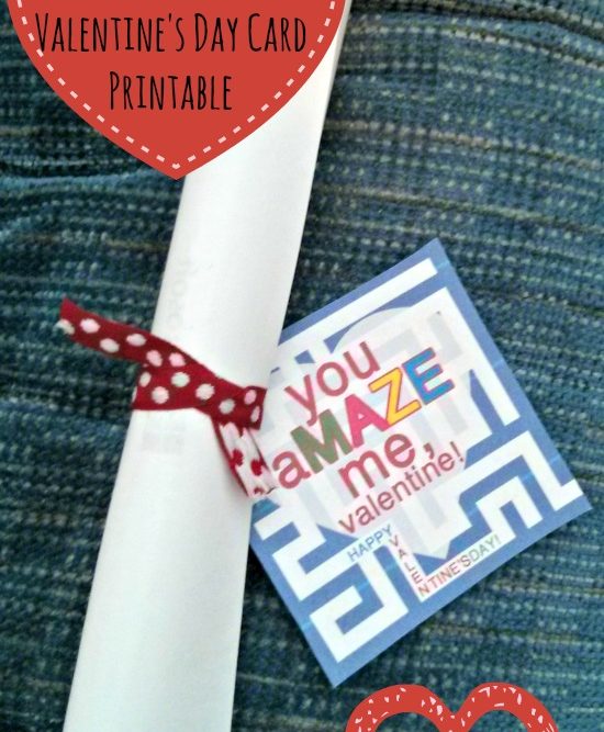 Free Maze Valentines Day Card Printable