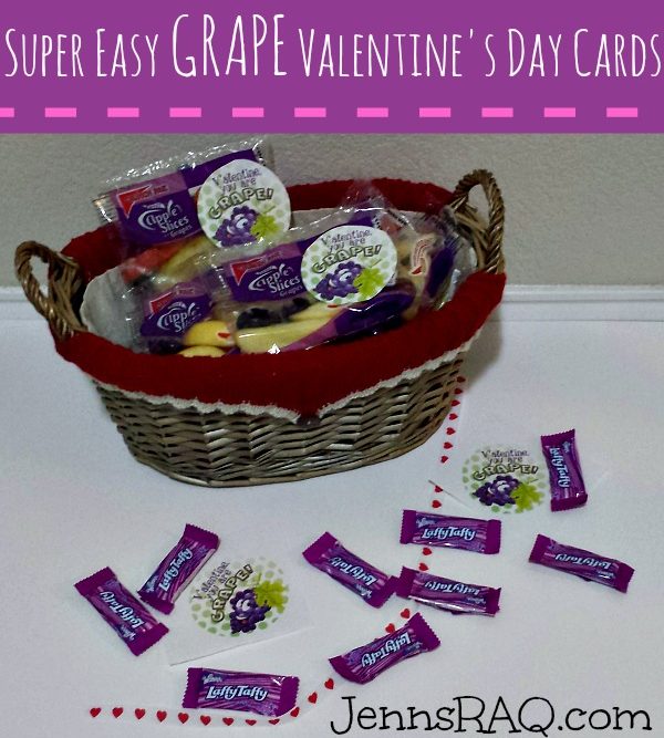 Super Easy GRAPE Valentines Day Cards from JennsRAQ.com