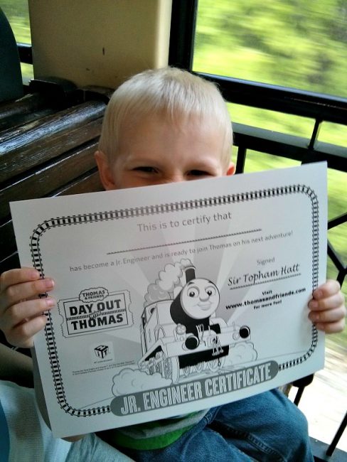 Day Out With Thomas Jr Engineer Certificate