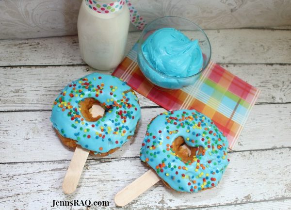 Celebrate with Frosted Donut Pops {semi-homemade recipe}