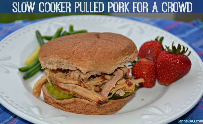 Simple Slow Cooker Pulled Pork for a Crowd with just 5 Ingredients - JennsRAQ.com