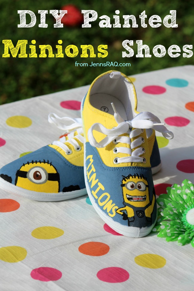 DIY Painted Minions Shoes from JennsRAQ.com