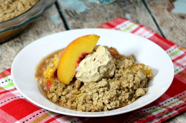 Fresh Summer Peach Crumble from JennsRAQ.com Finished
