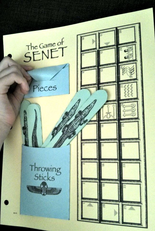 The Game of SENET from Home School in the Woods Project Passport World History Study: Ancient Egypt Review from JennsRAQ.com