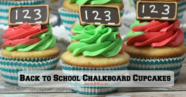 Back to School Chalkboard Cupcakes