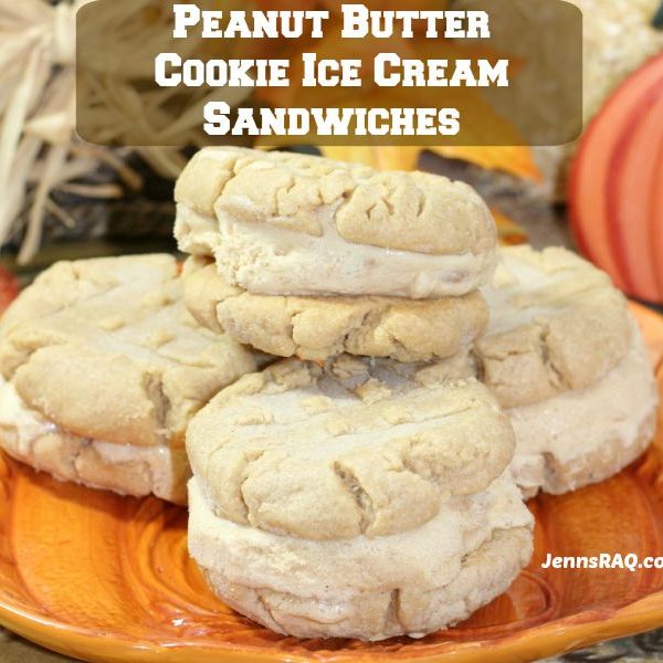 Peanut Butter Cookie Ice Cream Sandwiches
