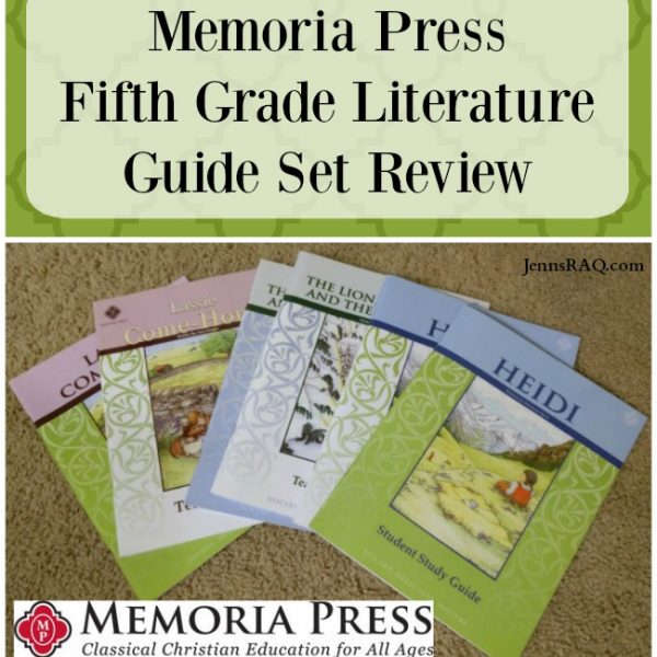 Memoria Press Fifth Grade Literature Guide Set Review