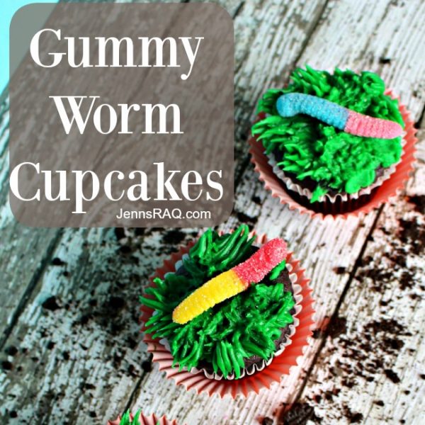 Gummy Worm Cupcakes
