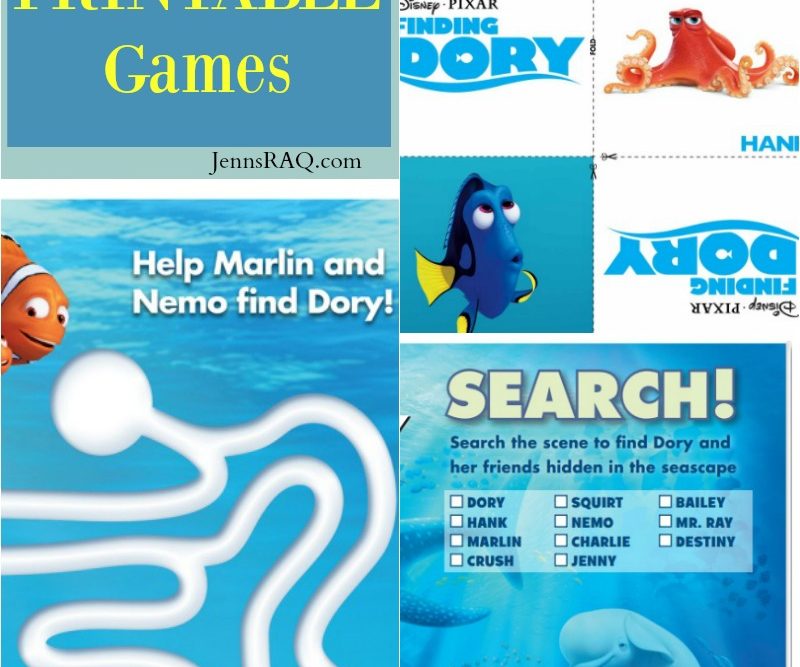 Free Finding Dory PRINTABLE Games