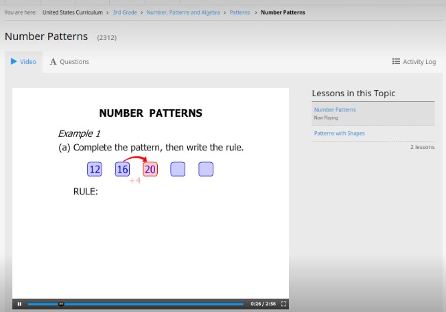 CTC Math 3rd Grade Number Patterns Video Lesson