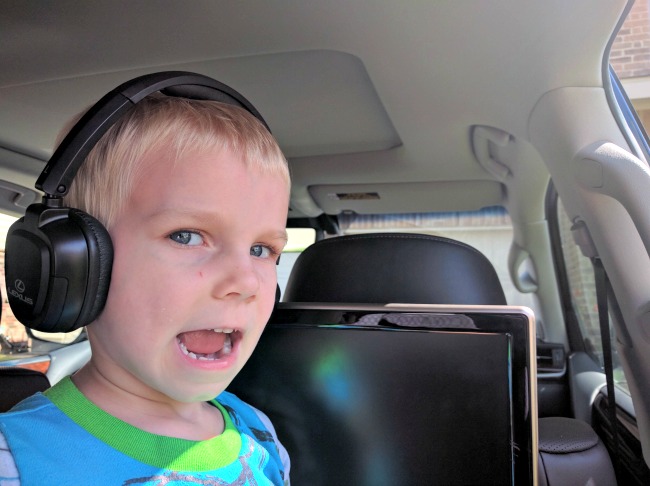Lexus LX 570 Entertainment Package is a great way to keep my preschooler busy and happy on the ride