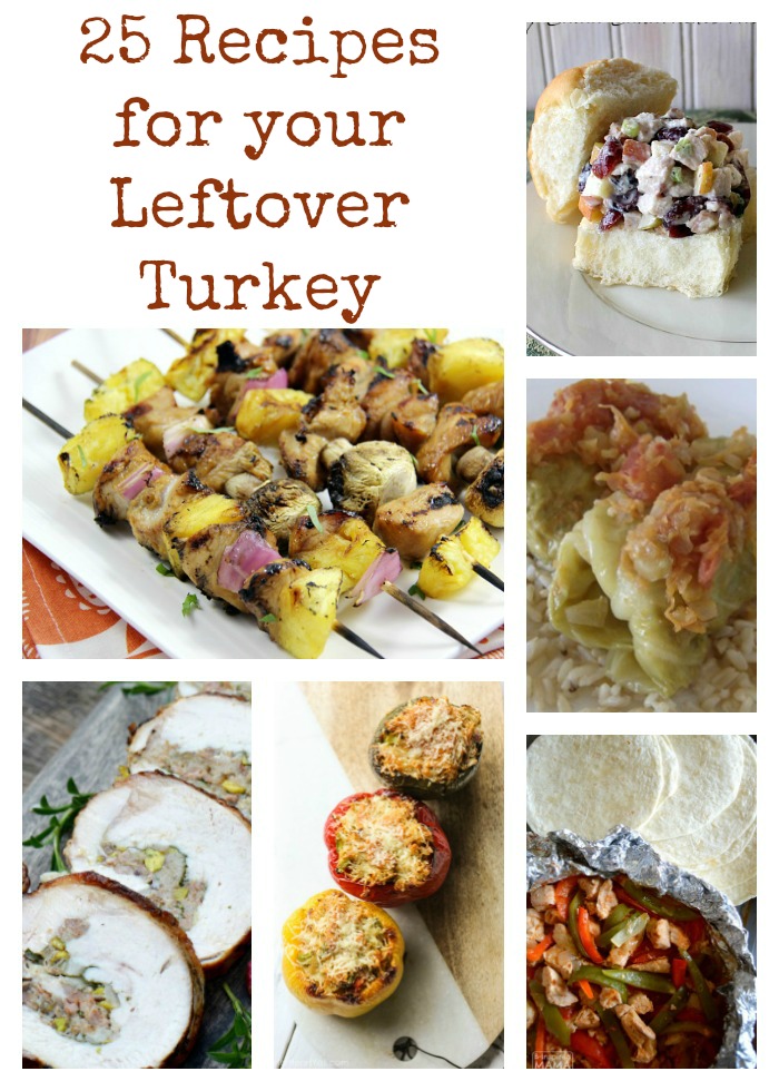 25 Recipes for Your Leftover Turkey as seen on JennsRAQ.com