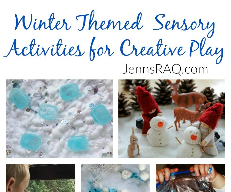 Winter Themed Sensory Activities for Creative Play as seen on JennsRAQ.com