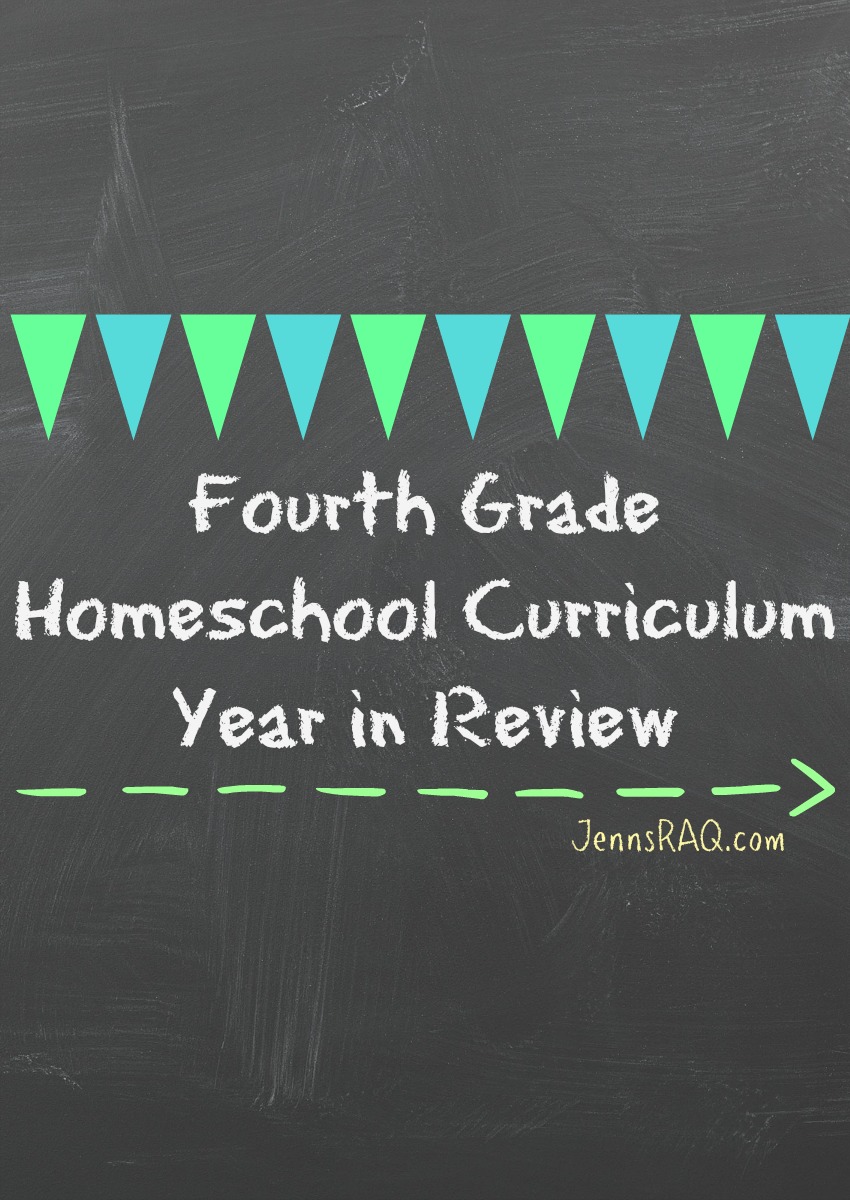 Fourth Grade Homeschool Curriculum - Year in Review as seen on JennsRAQ.com