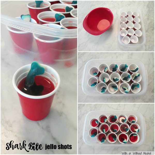 Shark Bite Jell-O Shots for a fun Shark Week snack