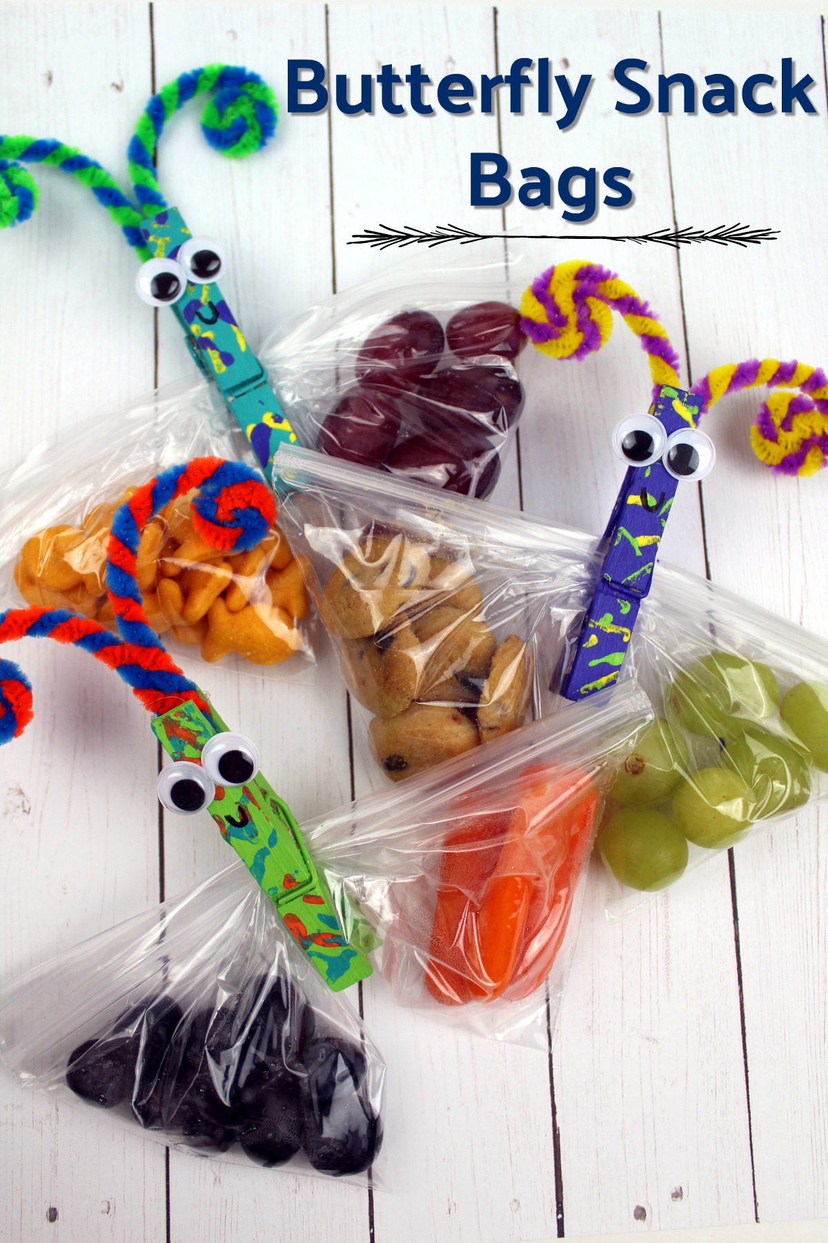 Butterfly Snack Bags - Perfect for School Lunches and after school snacks