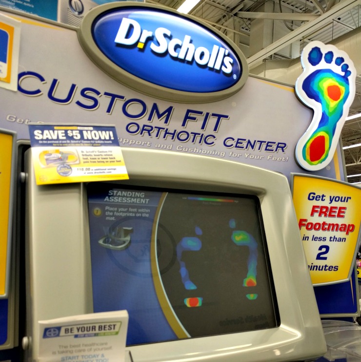 Dr. Scholl’s Custom Fit Kiosk system standing assessment