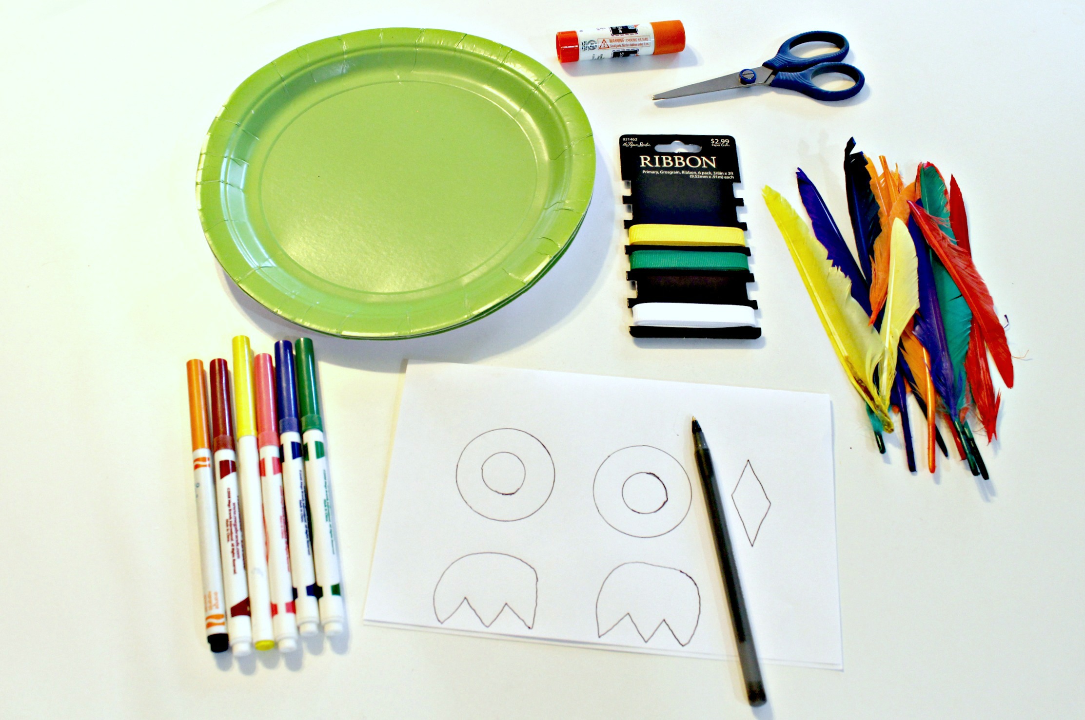 Owl Paper Plate Craft - Supplies