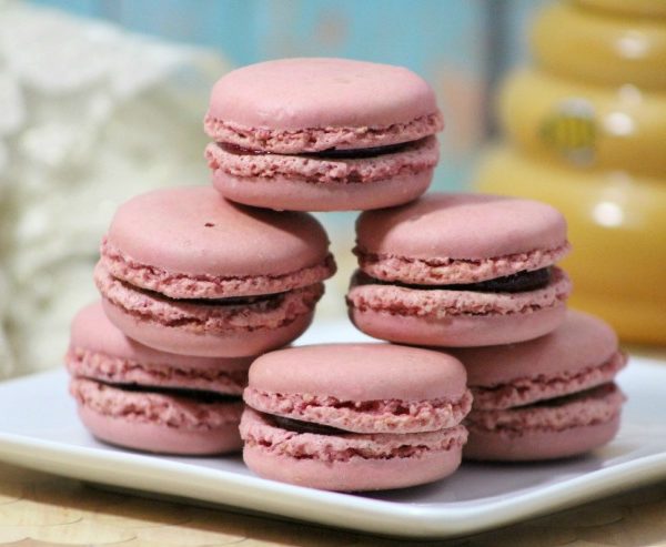 Raspberry Macarons