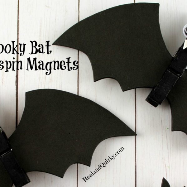 Spooky Bat Clothespin Magnets