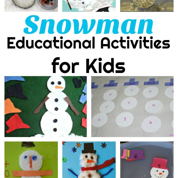 Snowman Educational Activities for Kids