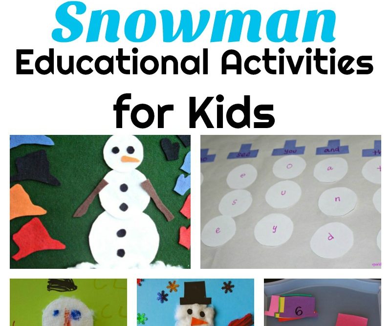 Snowman Educational Activities for Kids