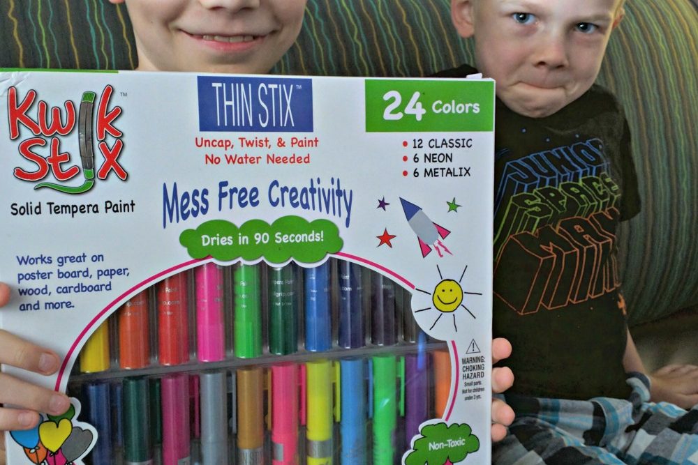 Thin Stix Creativity Pack of 24 colors - Solid Tempera Paint for Non-toxic painting fun