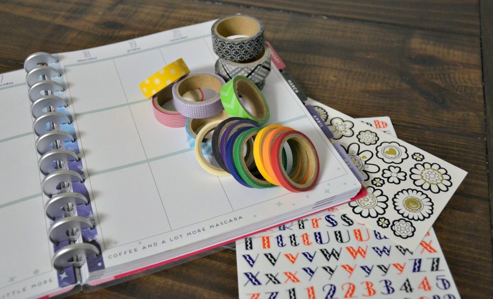 Planner Accessories from Oriental Trading - Washi Tape and Stickers