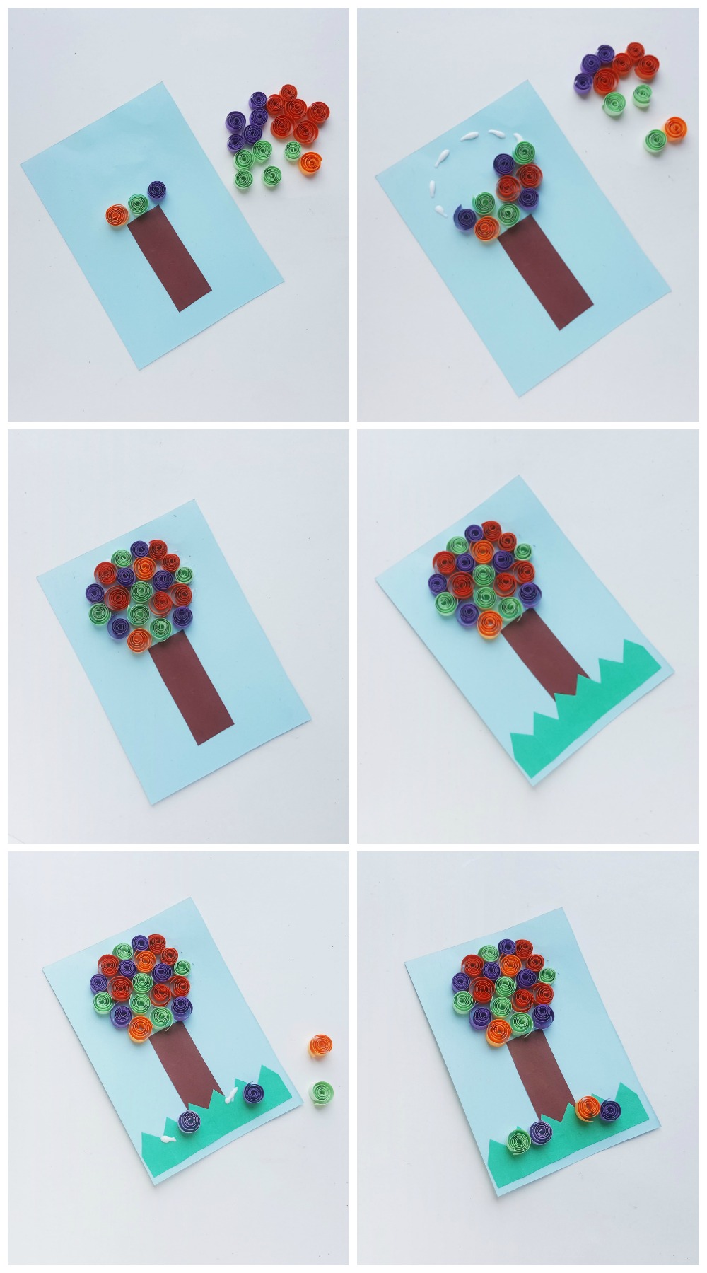 Unique and Adorable Paper Trees _ Quilling Craft Final Steps