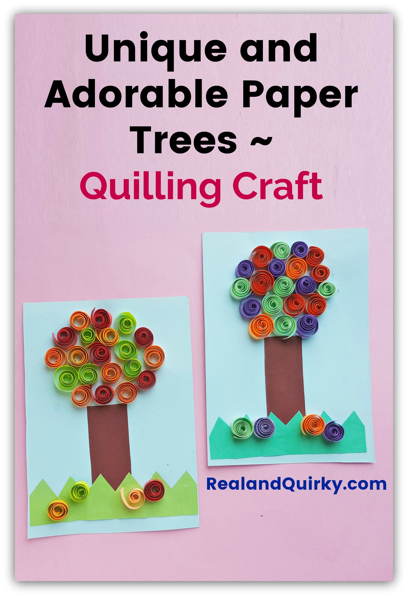 Unique and Adorable Paper Trees ~ Quilling Craft