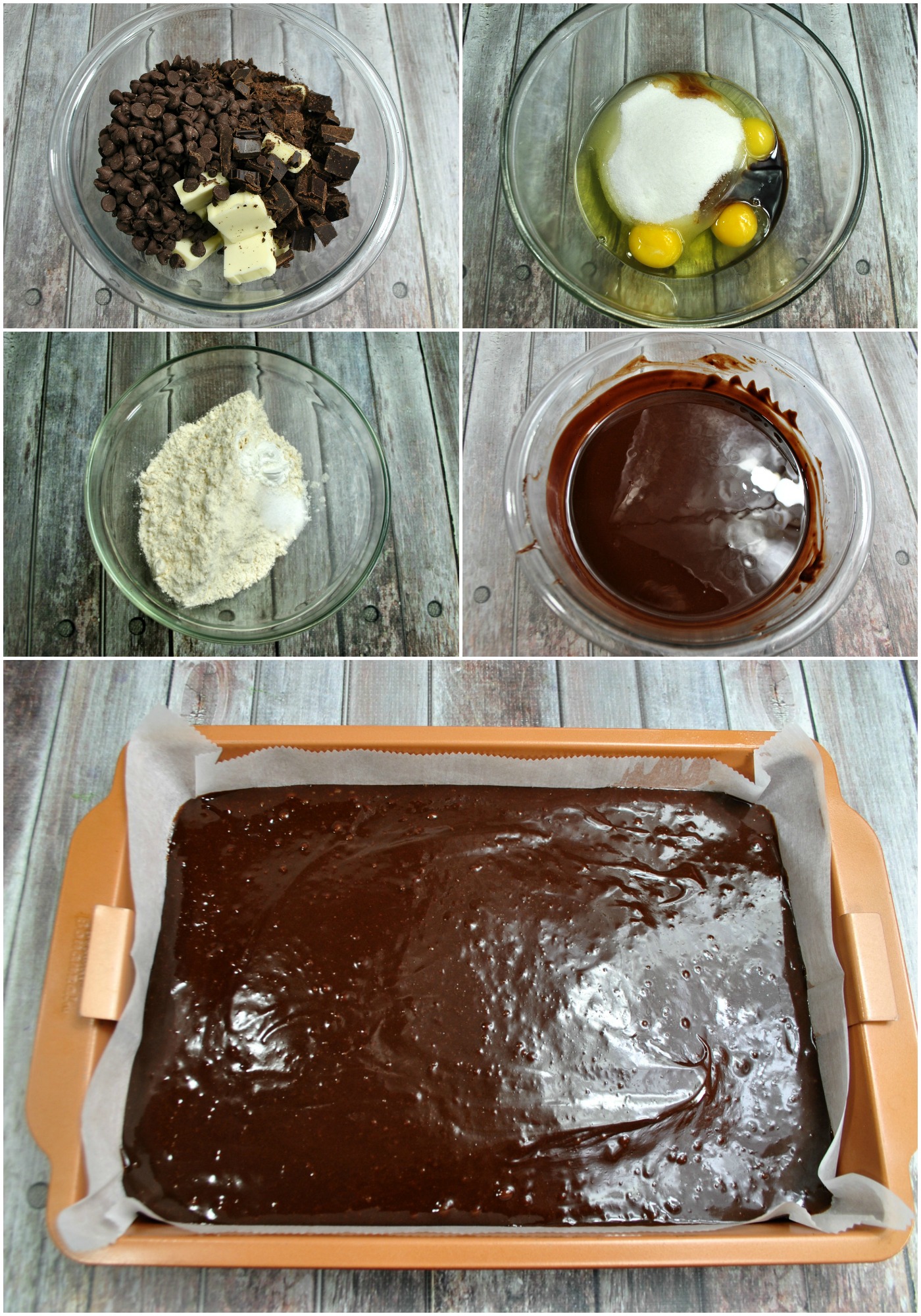Chocolate Pumpkin Brownies Process Steps
