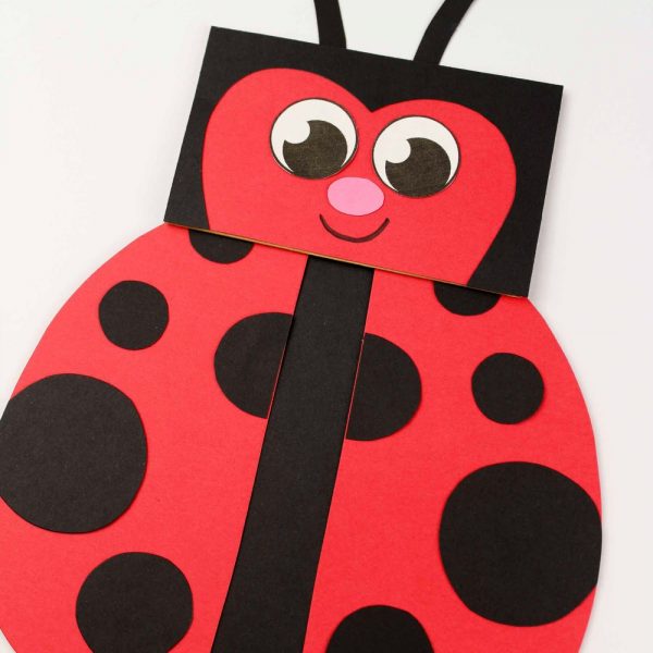 Paper Bag Craft – Ladybug Puppet
