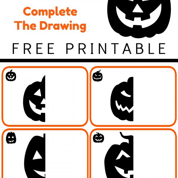 Halloween Printable Complete the Jack-O-Lanterns Drawing
