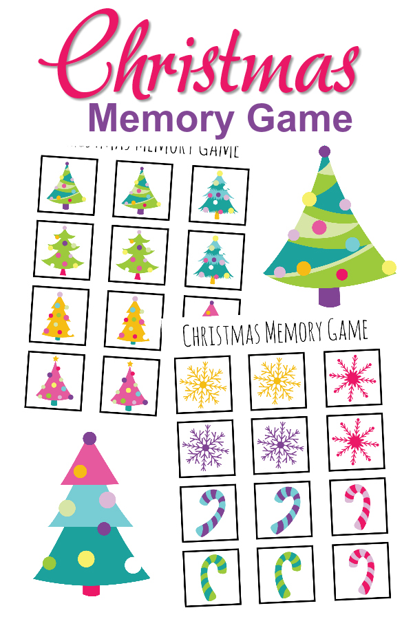 FREE Christmas Themed Matching Memory Game Printables Real And Quirky