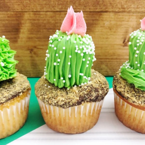 Adorable DIY Cactus Cupcakes