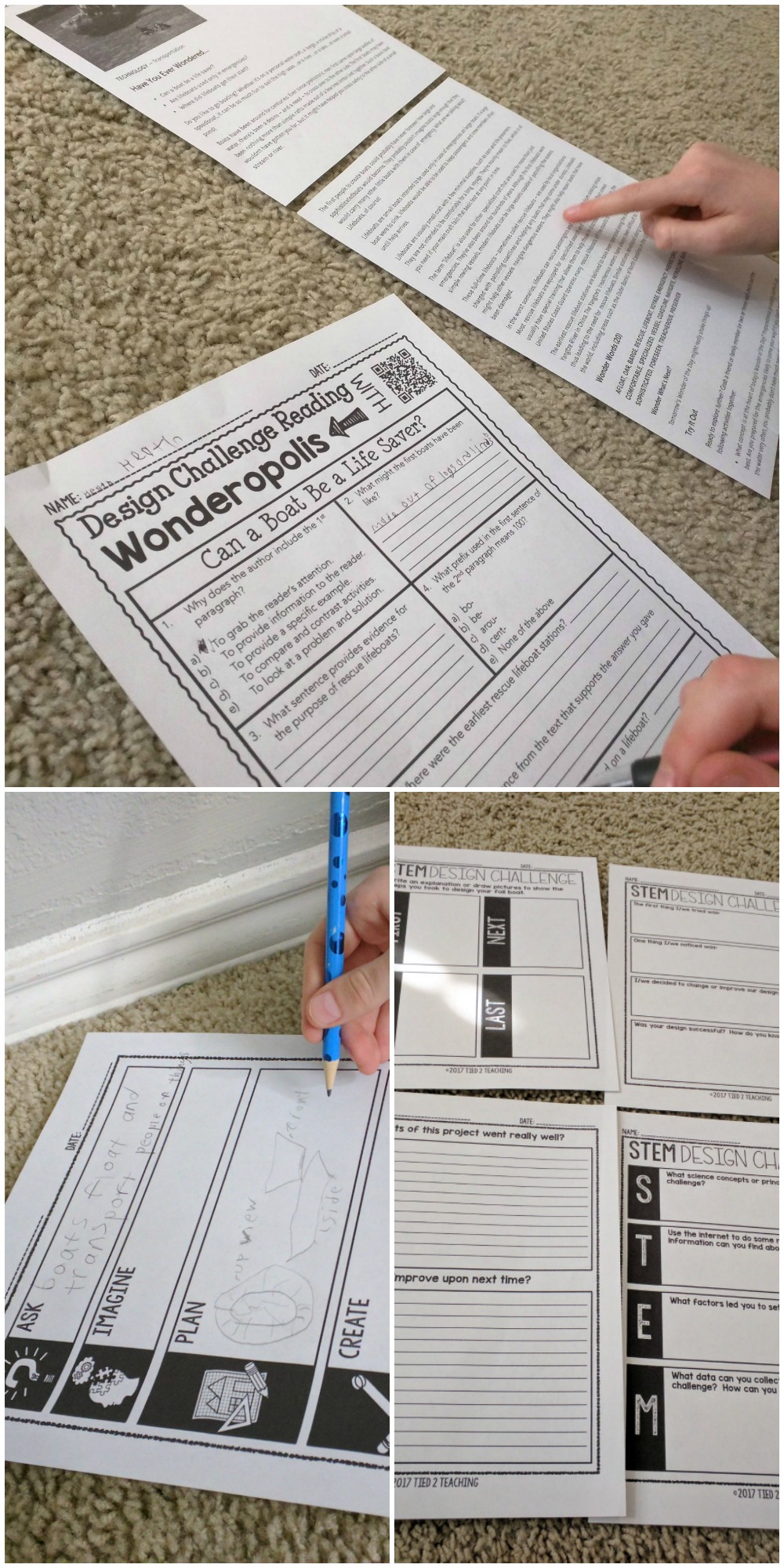 Foil Boat Challenge from Tied 2 Teaching STEM Package