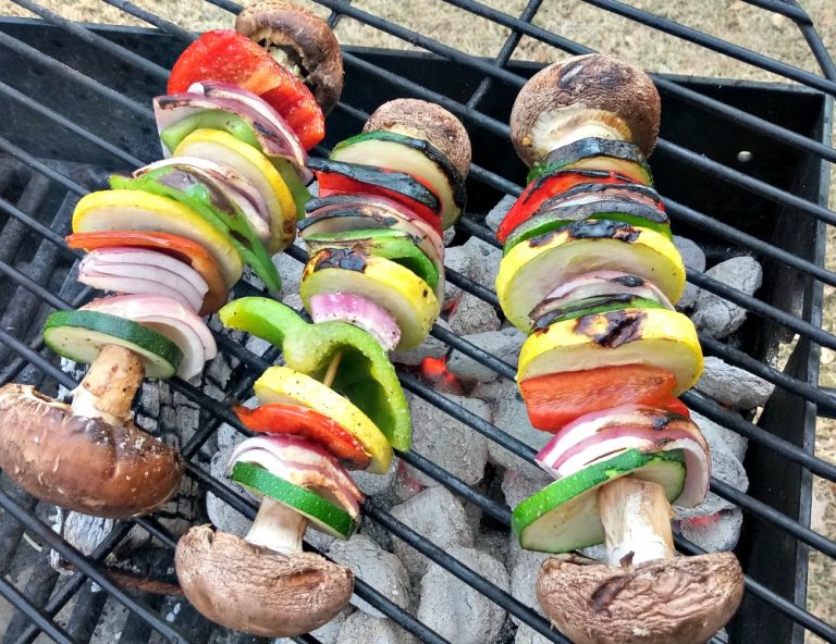 Grilled Veggie Kabobs Perfect for Camping and Cookouts! Real And Quirky