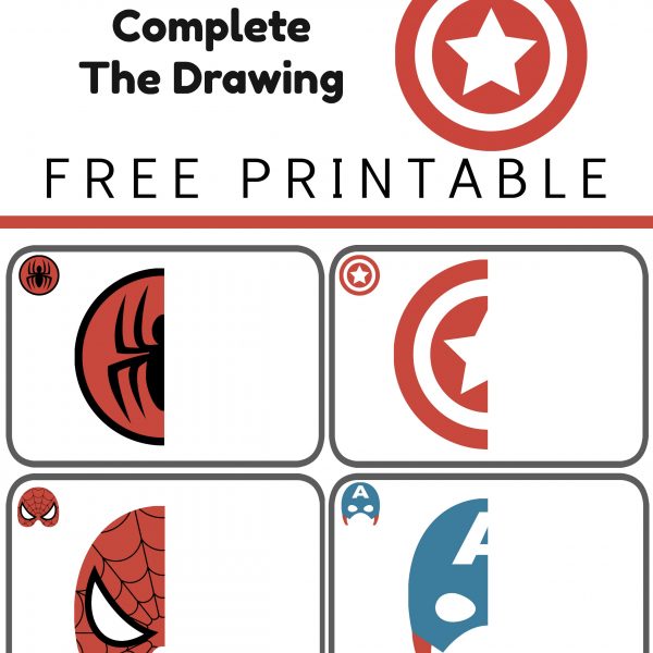 Super Hero Complete the Drawing Printable