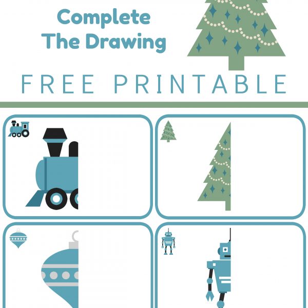 Christmas Complete the Drawing Printable